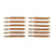 BRONZE RIFLE BORE BRUSH, 8MM, 8-32M, 12 PACK