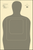 Action Target TQ15GRAY100 Qualification Standard Silhouette Paper Hanging 24" x 45" Gray/White 100 Per Box