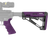 Hogue 15655 OverMolded 2-Piece Kit Purple OverMolded Rubber Black Synthetic Collapsible for AR-15, M16, M4
