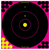 Birchwood Casey 34027 Shoot-N-C Reactive Target Self-Adhesive Paper Black/Pink 12" Bullseye 5 Pack