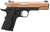 Browning 051895490 1911 Black Label Full Size Frame 22 LR 10+1, 4.25" Matte Stainless Steel Barrel, Copper Cerakote Serrated Slide, Matte Black Polymer Frame w/Beavertail, Black Laminate Wood Grip