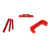 Cross Armory CRG5OKRD 3 Piece Kit  Extended Compatible w/ Glock 26 Gen5 Compatible w/Glock 17/19/26/34 Gen5 Red Anodized Steel/Aluminum