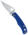 Spyderco C133GBLP Bug 1.27" Satin 12C27 Sandvik SS Blade, Blue Textured G10 Handle