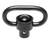 Troy Ind SMOUSSQ00BT00 SSQD Swivel 1" Push Button Black Stainless Steel