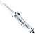 CobraTec Knives SCATIFS3TNS FS-3 Come And Take It Small 3" OTF Tanto Plain Satin D2 Steel Blade, 4.50" White "Come And Take It" Aluminum Cerakoted Handle