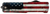 Templar Knife MAUS321 Premium LW US Flag Slim 3.25" OTF Drop Point Plain Black Oxide Stonewashed D2 Steel Blade, 5" US Flag Aluminum Handle
