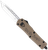 CobraTec Knives SWTPFS3TNS FS-3 We The People Small 2.75" OTF Tanto Plain Aluminum Cerakoted D2 Steel Blade, Tan "We The People" Aluminum Handle