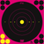 Pro-Shot 8BPINK6PK SplatterShot  Self-Adhesive Paper Black/Pink 8" Bullseye 6 Pack