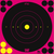 Pro-Shot 8BPINK6PK SplatterShot  Self-Adhesive Paper Black/Pink 8" Bullseye 6 Pack