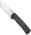 Outdoor Edge VX530A Razor VX5 EDC 3" Folding Plain Satin 420J2 SS Blade, Black Carbon Fiber/G10 Handle