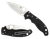 Spyderco C101PBK2 Manix 2 Lightweight 3.37" Folding Plain Satin CTS BD1 SS Blade/Black Bi-Directional Texturing FRCP Handle Includes Pocket Clip