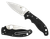 Spyderco C101PBK2 Manix 2 Lightweight 3.37" Folding Plain Satin CTS BD1 SS Blade/Black Bi-Directional Texturing FRCP Handle Includes Pocket Clip