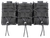 High Speed Gear 45DD00BK TACO Double Decker Shingle Black Nylong, Triple Shingle (3 Rifle/3 Pistol Mags), Fits MOLLE