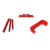 Cross Armory CRGOKRD 3 Piece Kit  Extended Compatible w/Glock Gen1-3 Red Anodized Steel/Aluminum