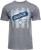 Glock AP96210 Blue Line Tee  Gray Ringspun Cotton/Polyester Short Sleeve 3XL