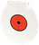 Birchwood Casey RND6 Round Steel Target Plate 6" Centerfire Rifle/Handgun Target Black/Red/White NM500 Steel Hanging