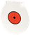 Birchwood Casey RND6 Round Steel Target Plate 6" Centerfire Rifle/Handgun Target Black/Red/White NM500 Steel Hanging