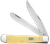 Case 30114 Trapper  Folding Clip Point/Spey Plain Mirror Polished Carbon Steel Blade/Smooth Yellow Synthetic Handle