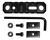 GrovTec US Inc GTSW192 3.1 Inch 5 Slot with Push Button Bases Stock AR  Black Anodized