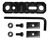 GrovTec US Inc GTSW192 3.1 Inch 5 Slot with Push Button Bases Stock AR  Black Anodized