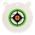 EZ-Aim 15599 Hardrock  12" AR500 Steel Gong Shooting Target .38" Thickness Black / Green / White