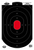 Birchwood Casey 35601 Dirty Bird  Silhouette Tagboard Hanging Pistol 12" x 18" Black/Red White Impact Splatter 100 Per Pkg