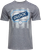 Glock AP96206 Blue Line Tee  Gray Ringspun Cotton/Polyester Short Sleeve Medium