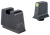 Trijicon GL243C601147 Suppressor/Optic Height Sights  Green/Tritium Yellow Outline Front Sight-Black/Blank Rear Sight Glock 42/43/43X Slim Frame