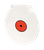 Birchwood Casey RND15 Round Steel Target Plate 15" Centerfire Rifle/Handgun Target Black/Red/White NM500 Steel Hanging