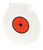 Birchwood Casey RND10 Round Steel Target Plate 10" Centerfire Rifle/Handgun Target Black/Red/White NM500 Steel Hanging