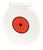 Birchwood Casey RND10 Round Steel Target Plate 10" Centerfire Rifle/Handgun Target Black/Red/White NM500 Steel Hanging