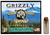 Grizzly Ammo GC9MM19mm Luger 115gr Jacketed Hollow Point 20 Per Box/10 Case