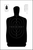 Action Target S29100 Qualification  Silhouette Heavy Paper Hanging 11.50" x 22" Black/White 100 Per Box