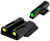 TruGlo TGTG131RT2Y TFO  Green/Tritium/Fiber Optic Front Sight-Yellow/Tritium/Fiber Optic Rear Sight Ruger LC9/9S/380