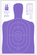 Action Target B27EPR100 Qualification High Visibility Fluorescent Silhouette Paper 23" x 35" Fluorescent Purple/White 100 Per Box