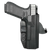 Rounded Gear GLK172231CFRHOWBPDL  Paddle Holster OWB Black Carbon Fiber Kydex Fits Glock 17 Right Hand