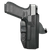 Rounded Gear GLK172231CFRHOWBPDL  Paddle Holster OWB Black Carbon Fiber Kydex Fits Glock 17 Right Hand