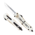 CobraTec Knives MCATIFS3DNS FS-3 Come And Take It 3" OTF Drop Point Plain 154CM SS Blade White w/"Come And Take It" Aluminum Cerakoted Handle Features Glass Breaker Includes Pocket Clip