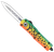 CobraTec Knives MFLGNFS3DAGNS FS-3 Fishing Lure Medium 3" OTF Dagger Plain Satin D2 Steel Blade, 4.50" Green Fishing Lure Aluminum Cerakoted Handle
