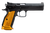 CZ-USA 91265 TS2  40 S&W 17+1 5.20" Black Bull Barrel, Black Slide, Black Polycoat Frame, Orange Checkered Aluminum Grip