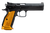 CZ-USA 91265 TS2  40 S&W 17+1 5.20" Black Bull Barrel, Black Slide, Black Polycoat Frame, Orange Checkered Aluminum Grip