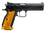 CZ-USA 91265 TS2  40 S&W 17+1 5.20" Black Bull Barrel, Black Slide, Black Polycoat Frame, Orange Checkered Aluminum Grip