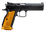 CZ-USA 91265 TS2  40 S&W 17+1 5.20" Black Bull Barrel, Black Slide, Black Polycoat Frame, Orange Checkered Aluminum Grip