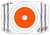 EZ-Aim 15496 Bullseye  Paper Hanging 12" x 12" White/Orange 12 Per Pack