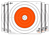 EZ-Aim 15496 Bullseye  Paper Hanging 12" x 12" White/Orange 12 Per Pack