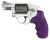 Hogue 60006 OverMolded Monogrip Cobblestone Purple Rubber with Finger Grooves for S&W J Frame with Round Butt