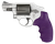 Hogue 60006 OverMolded Monogrip Cobblestone Purple Rubber with Finger Grooves for S&W J Frame with Round Butt