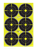 EZ-Aim 15355 Splash Reactive  Bullseye Hanging Paper 12" x 18" Black/Yellow Yellow 8 Pack