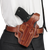 Galco FL118 Fletch  OWB Tan Leather Belt Slide Fits Ruger SP101 Fits Colt Detective Special Right Hand