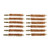 BRONZE RIFLE BORE BRUSH, 45 CALIBER, 8-32M, 12 PACK